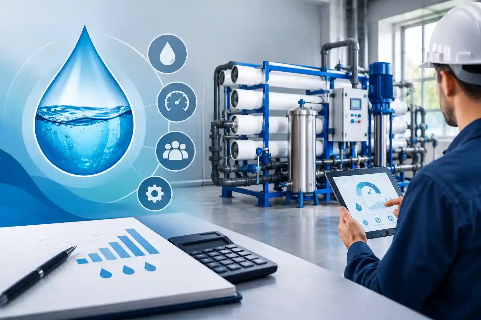 چطور ظرفیت دستگاه تصفیه آب صنعتی را تعیین کنیم